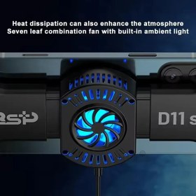 Resim Bsp D11 S Kablosuz Oyun Denetleyicisi Android/apple Ios Tablet Için Ps3/ps4 Gamepad Soğutma Fanlı 