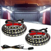 Resim Techmaster Pick Up Kamyon Dekorasyon için Anahtarlı Led Işık Şerit 2x150cm 12V 