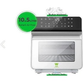 Resim Wiami Airfryer 10.5 L Buharlı Hava Fritözü Beyaz-2023 Yeni Modeli 