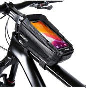 Resim Reedark Xt2 Bisiklet Ön Çubuk Çantası Siyah Güneş Desenli 1l Su Geçirmez Pu+eva+tpu 5.5-6.7 İnç Telefon Pencereli Yolculuk Kullanıma Uygun Çok Renkli 