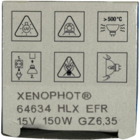 Resim Osram 64634 15V 150W HLX EFR GZ6,35 Duylu Slit Çanak Ampul (2 Adet) 