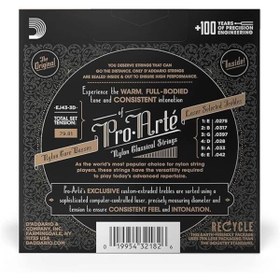 Resim AyrStore D'Addario EJ43 Pro-Arte naylon teller, klasik gitar için, hafif gerilim, 3 set 
