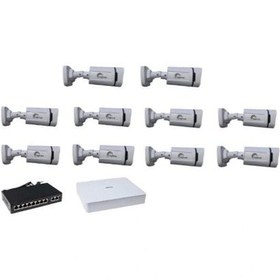 Resim Aprox 10 Lu Warmled Sesli Ip Kamera Seti 