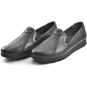 Resim Beety 800 Hakiki Deri Siyah Ortopedik Kadın Ayakkabı Siyah 