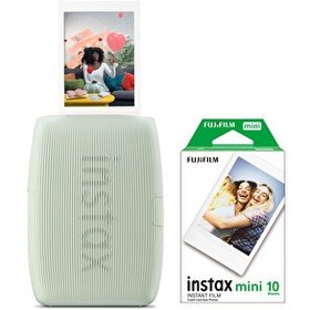 Resim Fujifilm Instax Mini Link 3 Yeşil Akıllı Telefon Yazıcısı ve 10'lu Mini Film 