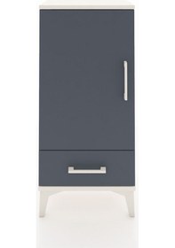 Resim Arges Komodin 3 Raflı Tek Çekmeceli Tek Kapaklı 44x30x96 Aytaşı-antrasit Aytası 