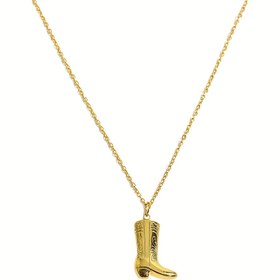 Resim 1 adet Zarif Bakır Kovboy Botları Kolye, Vintage Batı Stili, Basit Günlük Büyü, Erkekler İçin Benzersiz Yıldönümü Hediyesi 