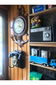 Resim tayfuntufan antika koleksiyon Ericsson Marka 1940’s Bakalit Duvar Telefonu 