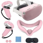 Resim Oculus Quest 2 Motion Şok Sıvı Seti - Pembe Renkli Proteksiyon Kılıfı Ve Kapsayıcı Cihaz Bileşenleri İle Tam Koruma Paketi 