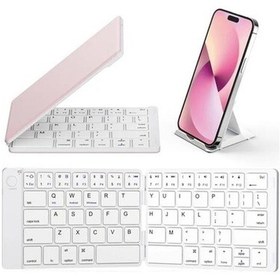 Resim Samsers Katlanabilir Bluetooth Klavye Stand Tutuculu Pembe Bt X 1 