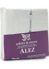 Resim Sıvı Geçirmez Alez Çarşaf Pamuklu Lastikli Yatak Koruyucu - Beyaz - 160x200 Beyaz 