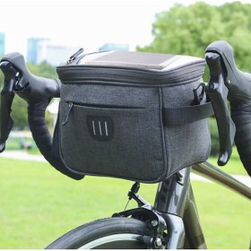 Resim Suofeng Bisiklet Gidon Çantası - Büyük Kapasiteli, Gece Sürüşü İçin Reflektif, Hassas Dokunmatik Ekran, Çok Fonksiyonlu Gri Gri 