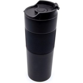 Resim Tohana Lüx French Press Siyah Paslanmaz Çelik Termos Mug 500 ml 