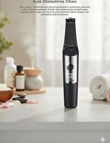 Resim Başkenttekno BCM-1140T Şarjlı LCD Ekranlı 3 Başlıklı Su Geçirmez Ayak Törpü Cihazı 