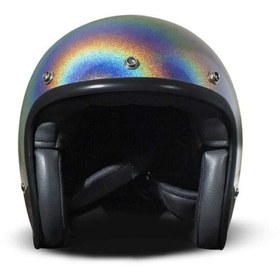 Resim Dmd Jet Retro Rainbow Açık Motosiklet Kaskı 