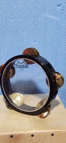 Resim Remo Skin Tef Tambourine Riq Marine W / Punched Cymbals 
