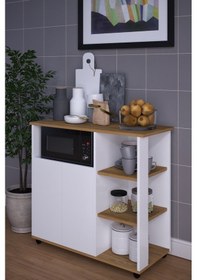 Resim Bozlale Mikro Dalga Fırın Dolabı 