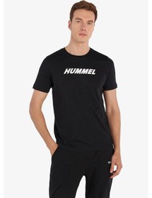 Resim Hummel Hmlelemental Logo Cotton Tee Erkek Siyah T-shirt 911947-2001 Siyah 
