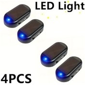 Resim Cloudstore 4 Adet Usb Şarjlı Mavi Led Güneş Enerjili Araç Hırsızlık Önleyici Park Lambası 