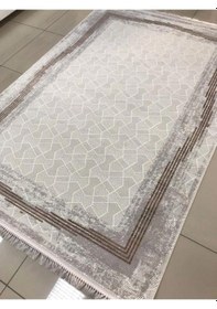 Resim Padişah Halı Santo 60887 070 Serisi Akrilik Salon Oturma Yatak Odası Halısı Krem - Gri 