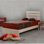 Resim Pasifichome Huga Tek Kişilik Ahşap Karyola Meşe 100Lk / Başlıklı Karyola 