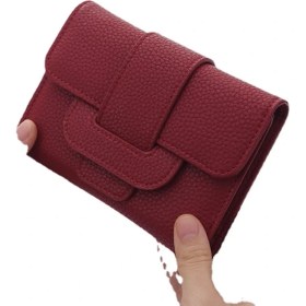 Resim Keluofu Şık Çizgili Zip Bozuk Para Cüzdanı (Yurt Dışından) 