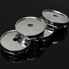 Resim Golf için 4x 60mm Araba Alaşım Jant Merkezi Hub Caps Sticker Lastik Trimler 