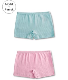 Resim Panfilia Modal-Pamuk Karışımı Kız Çocuk Boxer Külot İç Çamaşırı 6'lı Set 