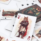 Resim 1 adet, Antika Kedi İllüstrasyonlu Eskitabak Oyun Kartları, Sihirli ve Mizahi Dini Tarzda Zarif 54 Kartlık Set, Aile ve Arkadaş Toplantıları İçin Mükemmel Satranç Tahtası Oyunu 