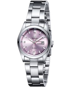 Resim Lemestar Bayanlar İçin Pembe Paslanmaz Çelik Kordonlu, Takvimli, Gece Görünürlüklü Kuvars Saat Kutu İçerisinde Çok Renkli 