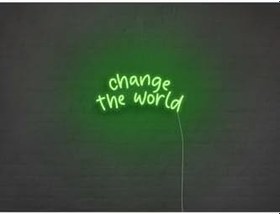 Resim Dekoraven Change The World Neon Tabela Dekoratif Aydınlatma, changey80 