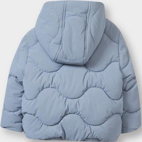 Resim Defacto Kız Bebek Kapüşonlu Fermuarlı Kapitoneli Şişme Mont F4823a525wnbe570 Mavi-be570 