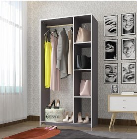Resim Kenzlife giysi dolabı alpaslan 175*90*40 gri gardırop 
