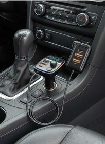 Resim Pd 30w Hızlı Şarj & Rgb Led Işıklı Araç Fm Transmitter 6 Multi-port 5v 3.1a Usb 1m Kablolu 