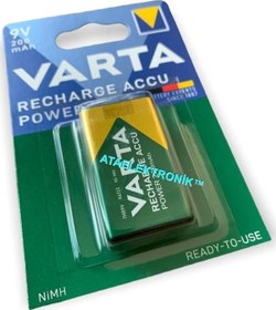 Resim Ata Elektronik Yeni Seri 9 Volt Şarjlı Pil 200mah 9 Volt Mallory M1604 Am6f 6lf62 Mn 1604 Pp3hp 006p Pil Varta