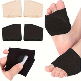 Resim 2 Adet Kadın ve Erkekler İçin Metatarsal Pedler Yumuşak Kumaş Çoraplar - Destek İçin Ayak Tabanı Yastığı 