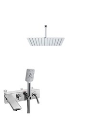 Resim T MAY ECA Novita Ankastre Gömme Banyo Bataryası Duş Seti Tüm Parçalar Dahil 40x40 