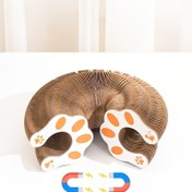 Resim Dayanıklı Akordeon Tasarımlı Kedi Tırmalayıcı, Katlanabilir Evcil Hayvan Yatağı ve Oyuncağı, Elektriksiz, Karton Malzeme, Kedi Sahibi, Tüy Önleyici, Sıkıntı Giderici 