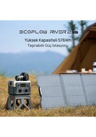 Resim EcoFlow - RIVER 2 Max Taşınabilir Güç Kaynağı - 512Wh Kapasite, 2X500W (X-Boost 1000W) Çıkış 