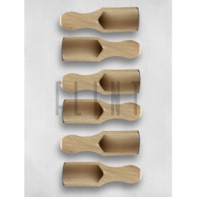 Resim El Yapımı Tahta Ahşap Kahve Şeker Kaşığı Baharat Ölçü Kaşığı Bal ve Reçel Kaşığı 8,5 cm 6'lı 