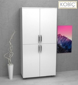 Resim Kobiç Dosya Dolabı Tam Kapak 80x35x150 Cm Beyaz 