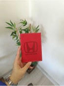 Resim EFE DERİ Honda Deri Dikişli Araç Ruhsat Kılıfı Kabı Ruhsatlık Ruhsat Koruyucu 