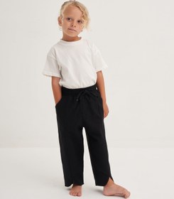 Resim Unisex Çocuk Organik Pamuk Pantolon Siyah - 6-7 Yaş 