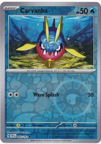 Resim Carvanha Reverse Holo 042/162 - Temporal Forces - Pokemon Kartı Mint 