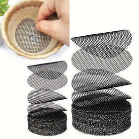 Resim Çiçek Saksıları için 50 Adet Yuvarlak Fileli Drenaj Ekranları - Dayanıklı Polyester, Toprak Kaybını Önler & Sağlıklı Bitki Büyümesini Teşvik Eder, Bonsai & Bahçecilik için İdeal 