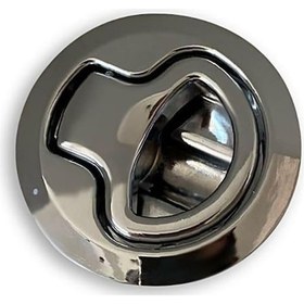 Resim Karavan Banyo Kapı Kilidi Paslanmaz - Krom - Çift Yönlü 