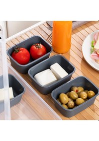 Resim Porsima Org-457 6 Parça 4 Bölmeli Kahvaltılık Seti Saklama Kabı 