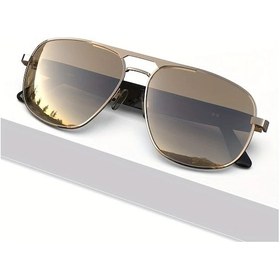 Resim Topshop1 Slro Polaroid Lens Anti Blue Light Akıllı Gözlük Kahverengi Koyu Kahverengi Lensler Tam Çerçeveli Usb Şarj Erkek Kadın Öğretmen Öğrenci Tatil Hediyesi Altın 