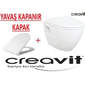 Resim Creavit TP325 TERRA ASMA KLOZET+ ULTİMA DUROPLAST HİDROLİK YAVAŞ KAPANIR KAPAKLI 