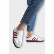 Resim Liger Kadın Rahat Hafif Spor Ayakkabı Beyaz - Kırmızı 